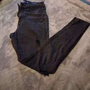 Black Distressed Skinny Jeans